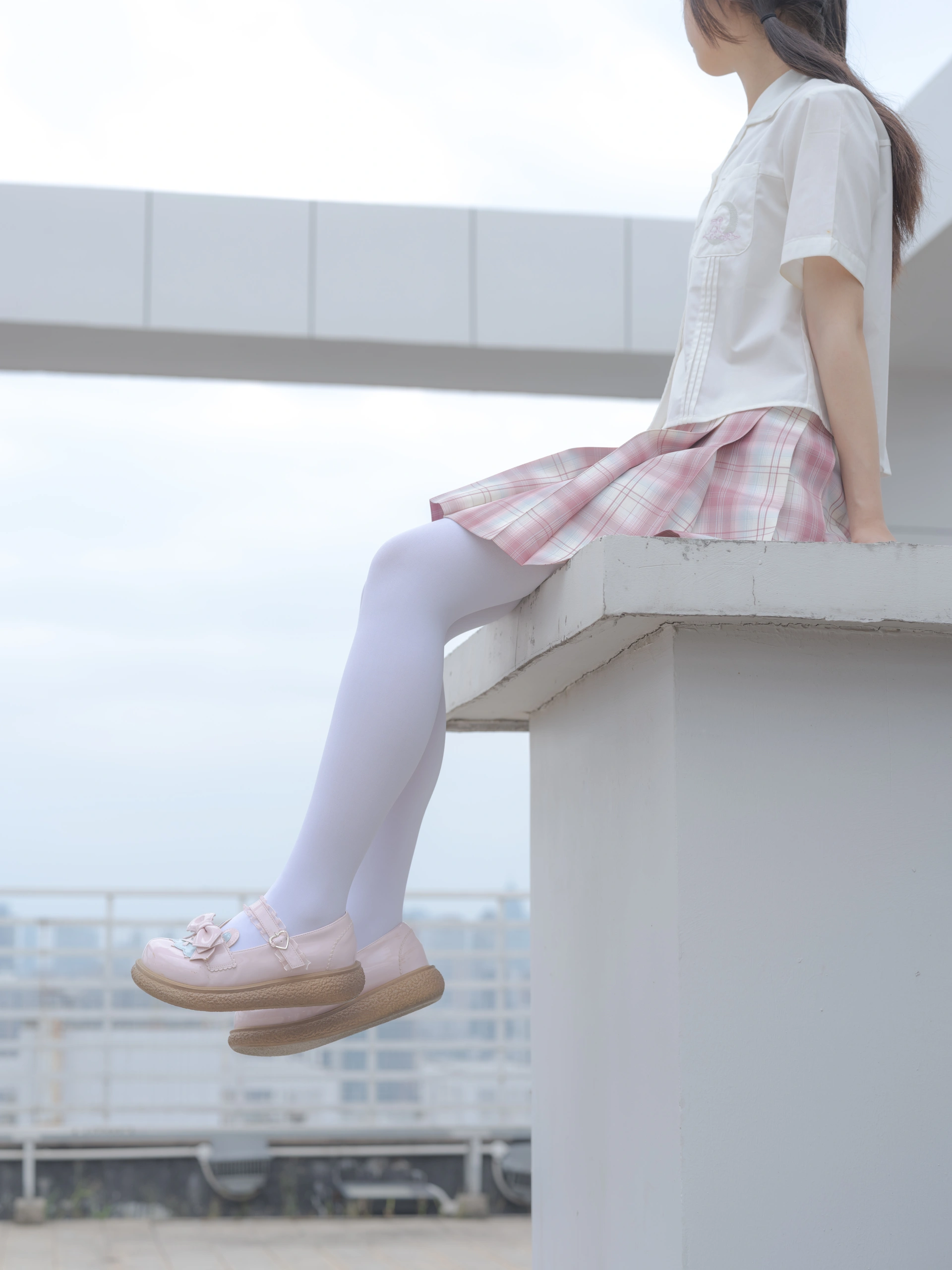 森萝财团写真 – 小圆 试拍 JKJK格子裙插图2
